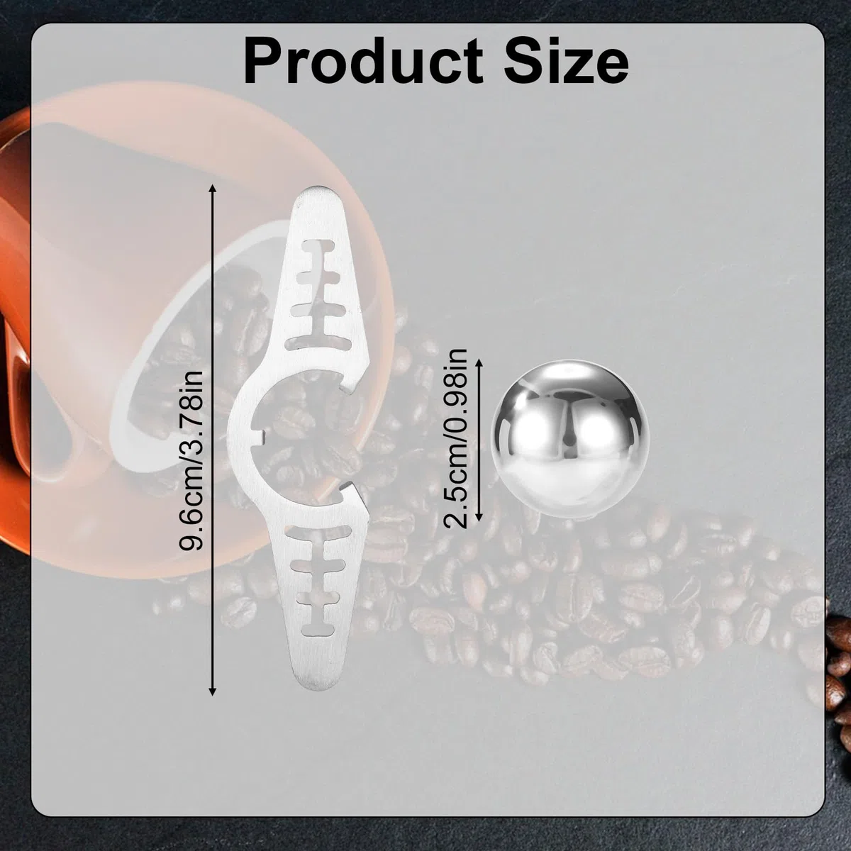 Bola Enfriamiento Cafe Kit, Acero Inoxidable Bola de Hielo Cafe con Soporte Reutilizable Herramienta de Enfriamiento Sin Dilución para Bourbon Cócteles y Whisky Escocés