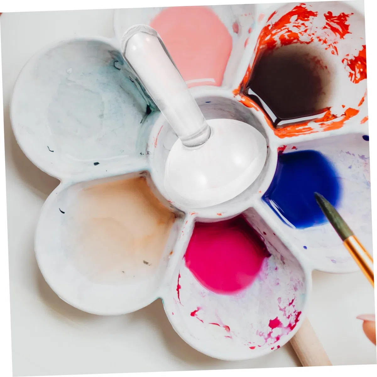 Bricolaje De Molienda Muller De Vidrio De Pintura Al Óleo Molinillos De Vidrio para Vidrieras Carpeta De Acuarela Hacer Pintura De Vidrio Muller Aparato para Acuarela Líquido