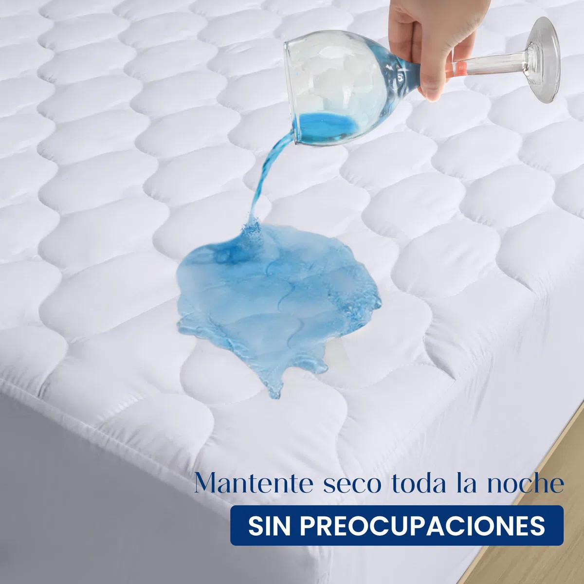 Utopia Bedding Protector de Colchón Impermeable 150x200 cm, Funda Protectora para Cama, Resistente al Agua (Blanco)