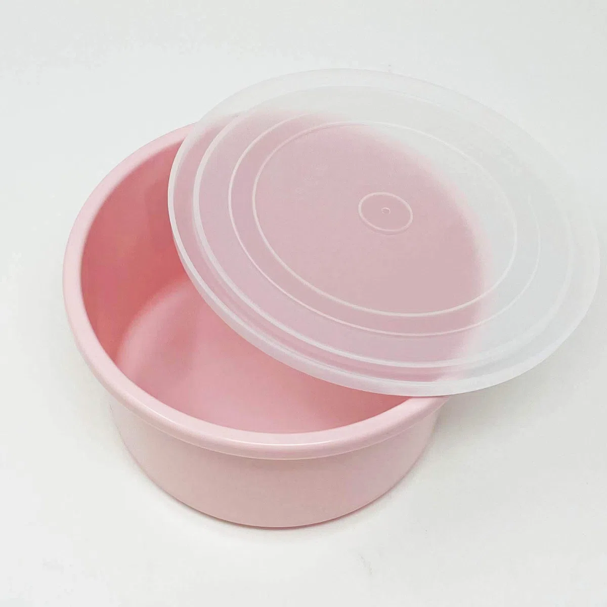 Codil - Juego de envases de plástico de grado alimenticio, redondos, reutilizables sin BPA, con tapa, para microondas y congelador, color rosa verde y azul, 12 x 0,3 l