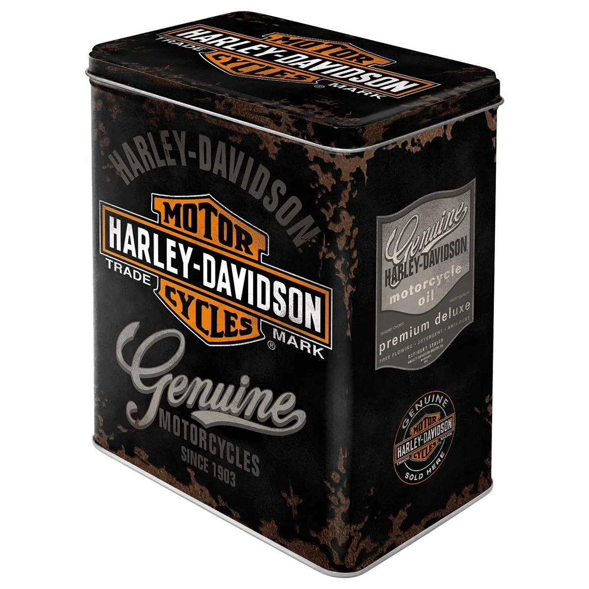 Genuine Harley Davidson logo - Caja de almacenamiento 10x14x20 cm