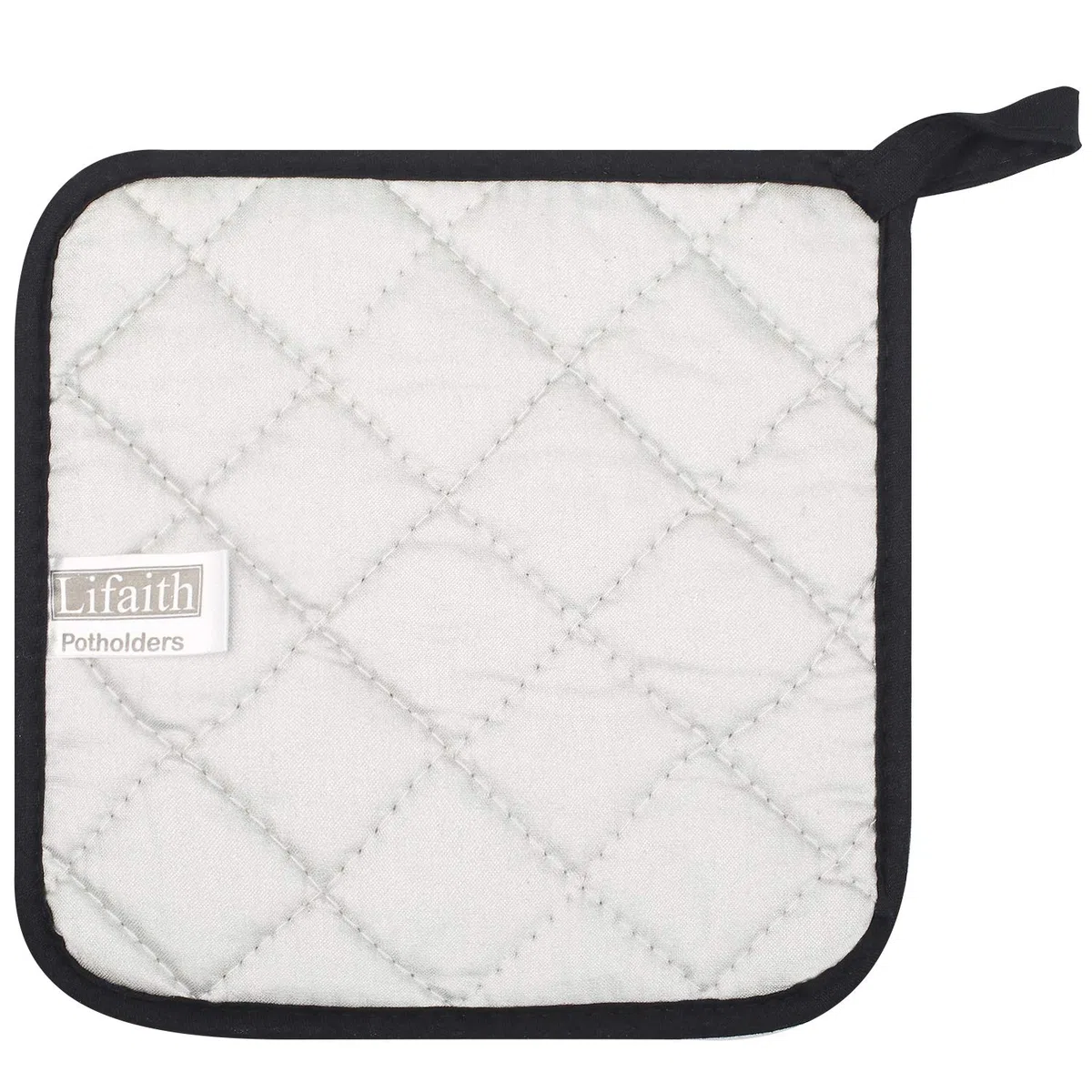 Set de 5 agarradores de 100% algodón resistentes al calor, para usar como posavasos, cocinar y hornear.