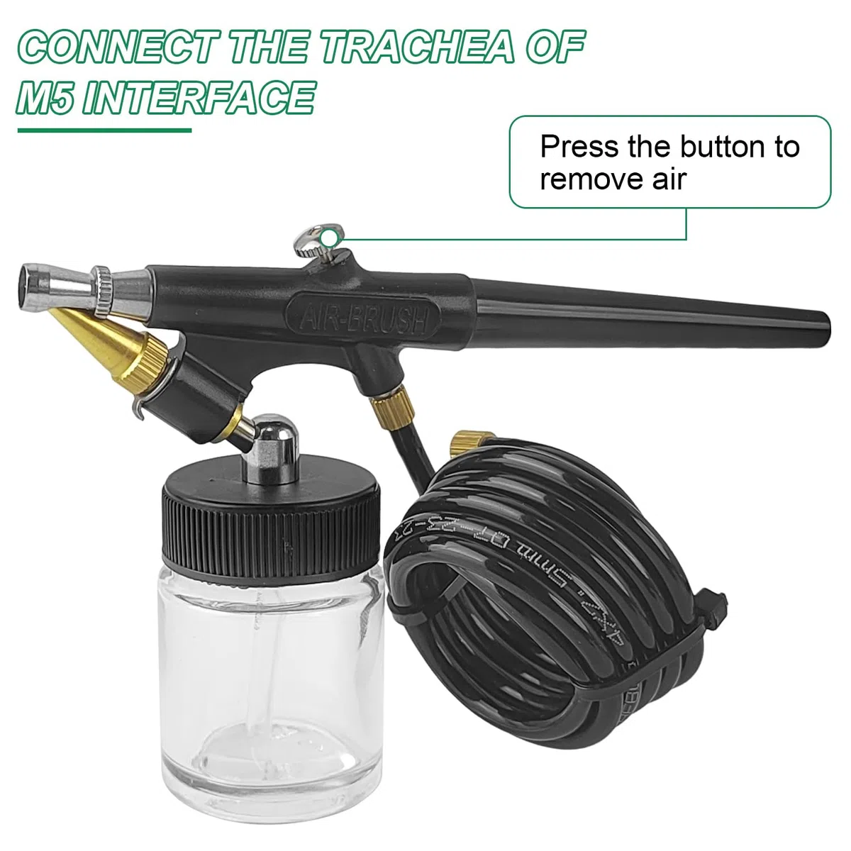 Kit de Aerografo Profesional, Airbrush con Adaptador de Entrada de Aire e Interruptor de Presión de Aire, para Modelismo, Maquillaje, Pintura de Automóviles (1)