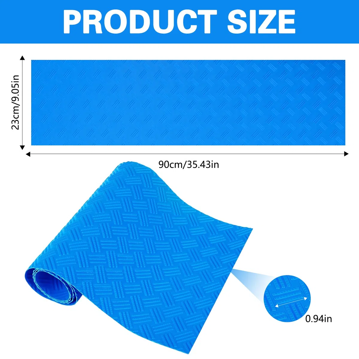 Alfombrilla Escalera Piscina 23 x 90 cm, Alfombrilla Antideslizante para Escaleras de Piscina, Alfombra para Escalera de Piscina, Antideslizante Alfombrilla Protectora para Escalera de Piscina
