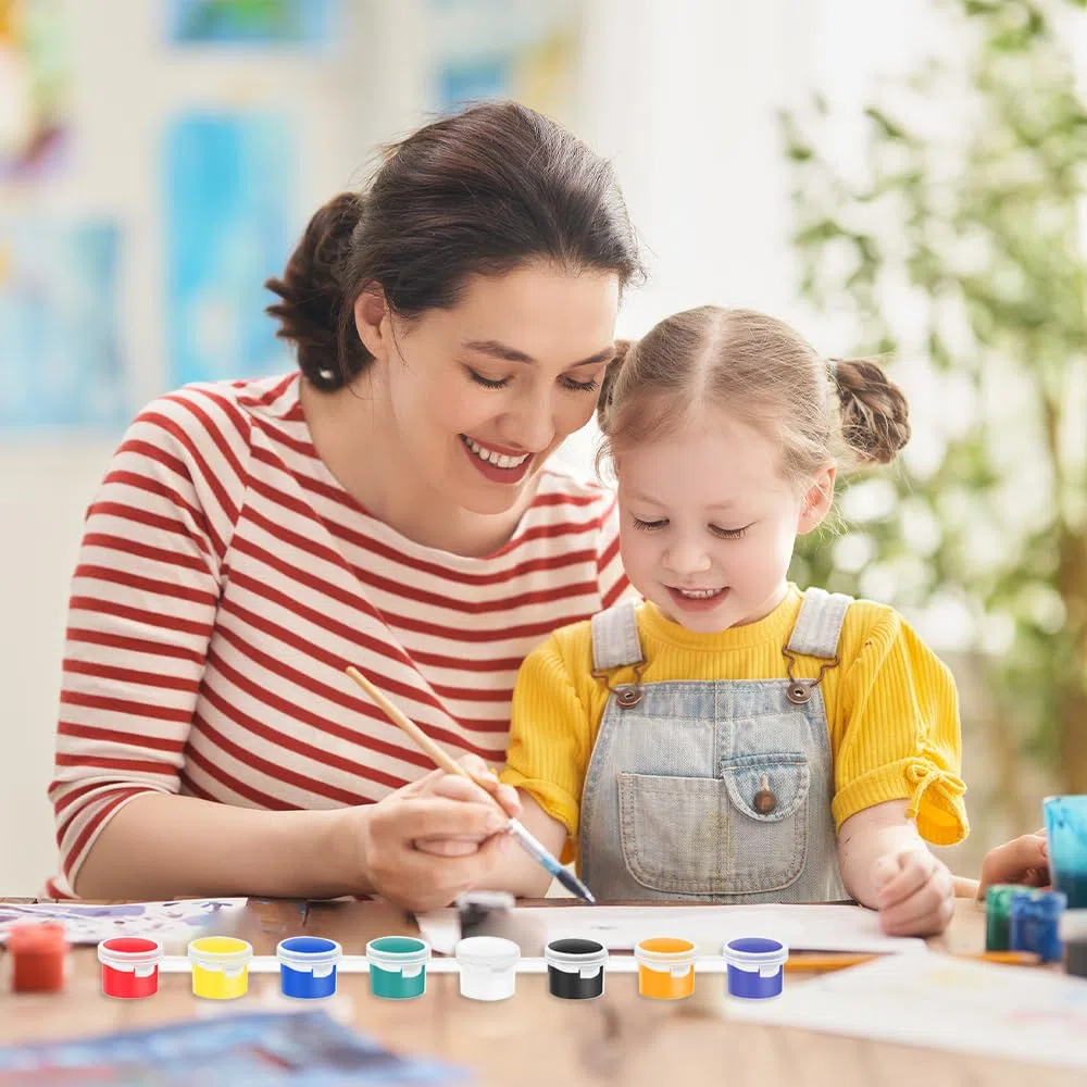 200 Botes de Pintura Vacíos 5ml 25 Tiras Almacenamiento Pintura de Plástico Mini Recipientes de Pintura Vacio con Tapa para Aulas Escuelas Pintura y DIY Manualidades