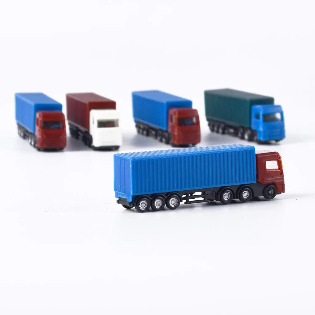 5 piezas pintadas modelo de coches, camiones, construcción, tren, escala N Z (1 a 200)