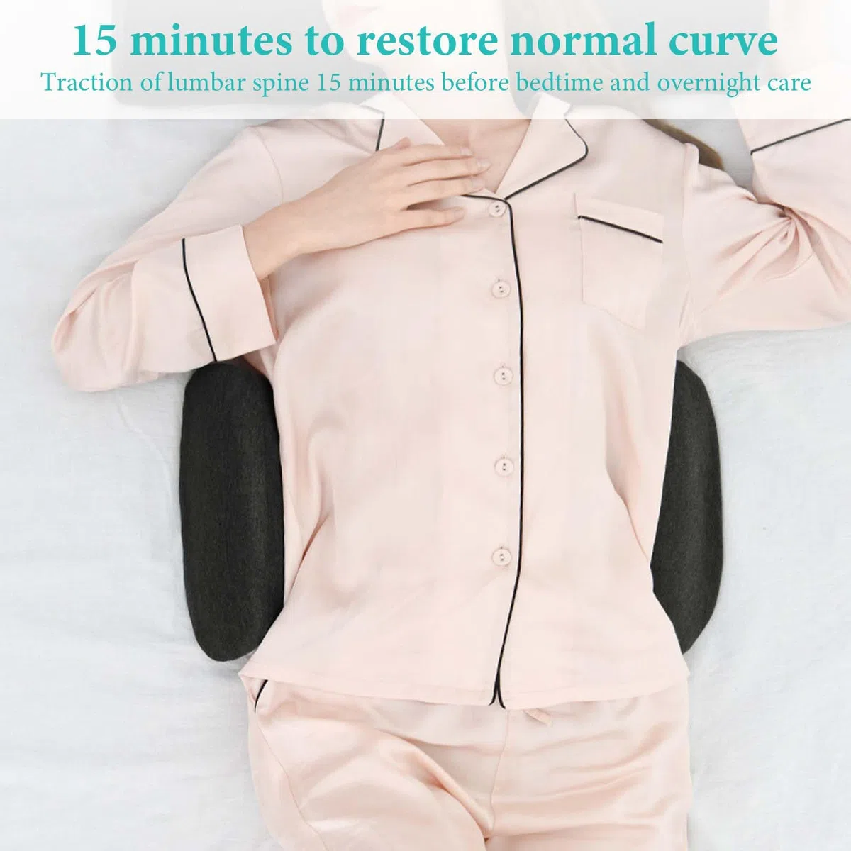 Almohada de Apoyo Lumbar para Dormir, Almohada de Apoyo Lumbar para Cama, Cojín Ergonómico de Apoyo Lumbar para Dormir, Almohada de Apoyo de Espalda, Almohada de Apoyo para la Cintura