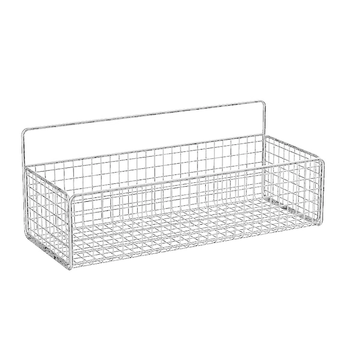Nikou Cocina colgar rejilla de pared cesta montado en la pared perforación para la pared cestas cestas del dormitorio (blanco)