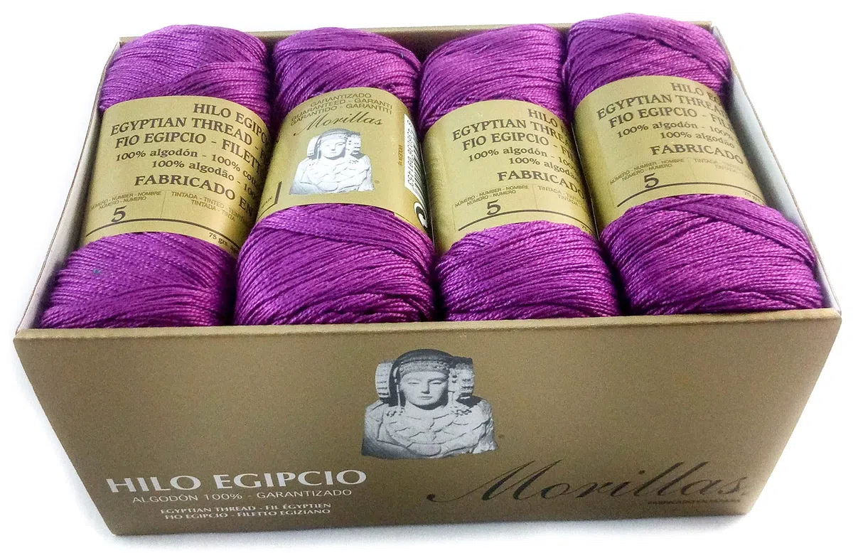 PACK 8 ZEPELINES Algodón perlé 100% egipcio mercerizado para DIY y tejer a mano labores de ganchillo o punto con un acabado elegante. (8 X 75gr)… (5, VIOLETA 15)
