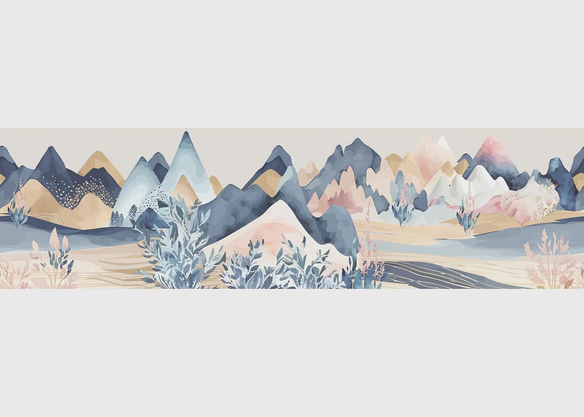 AG Design AWB 8416 - Cenefa autoadhesiva para pared (500 x 13,8 cm), multicolor