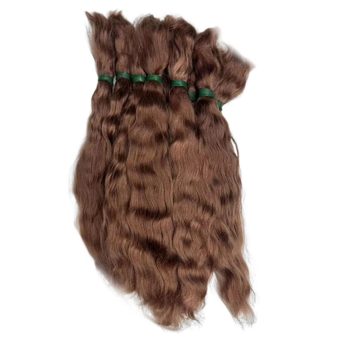 Jorzer Pelo de muñeca de 8 Pulgadas, Pelo de muñeca Rizado, Peluca Realista Natural, artesanía de Mohair para Hacer Manualidades, figuritas, Manualidades, marrón.