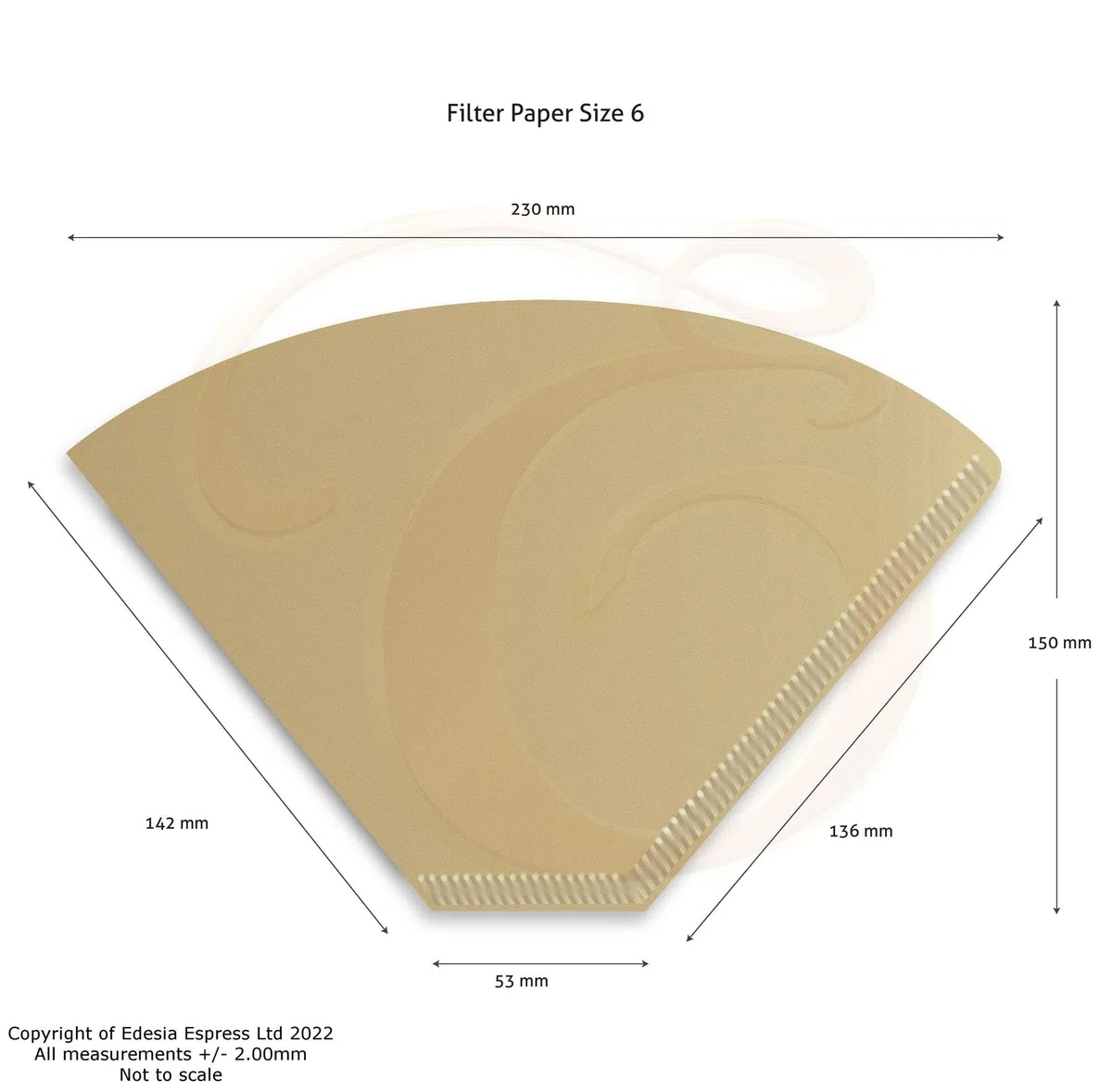 EDESIA ESPRESS – 2x80 Filtros de Café Cónicos de Papel – Filtro de Café N°6 para Cafetera Manual, Método Pour-Over y Preparación Suave – Tamaño 6 Marrón