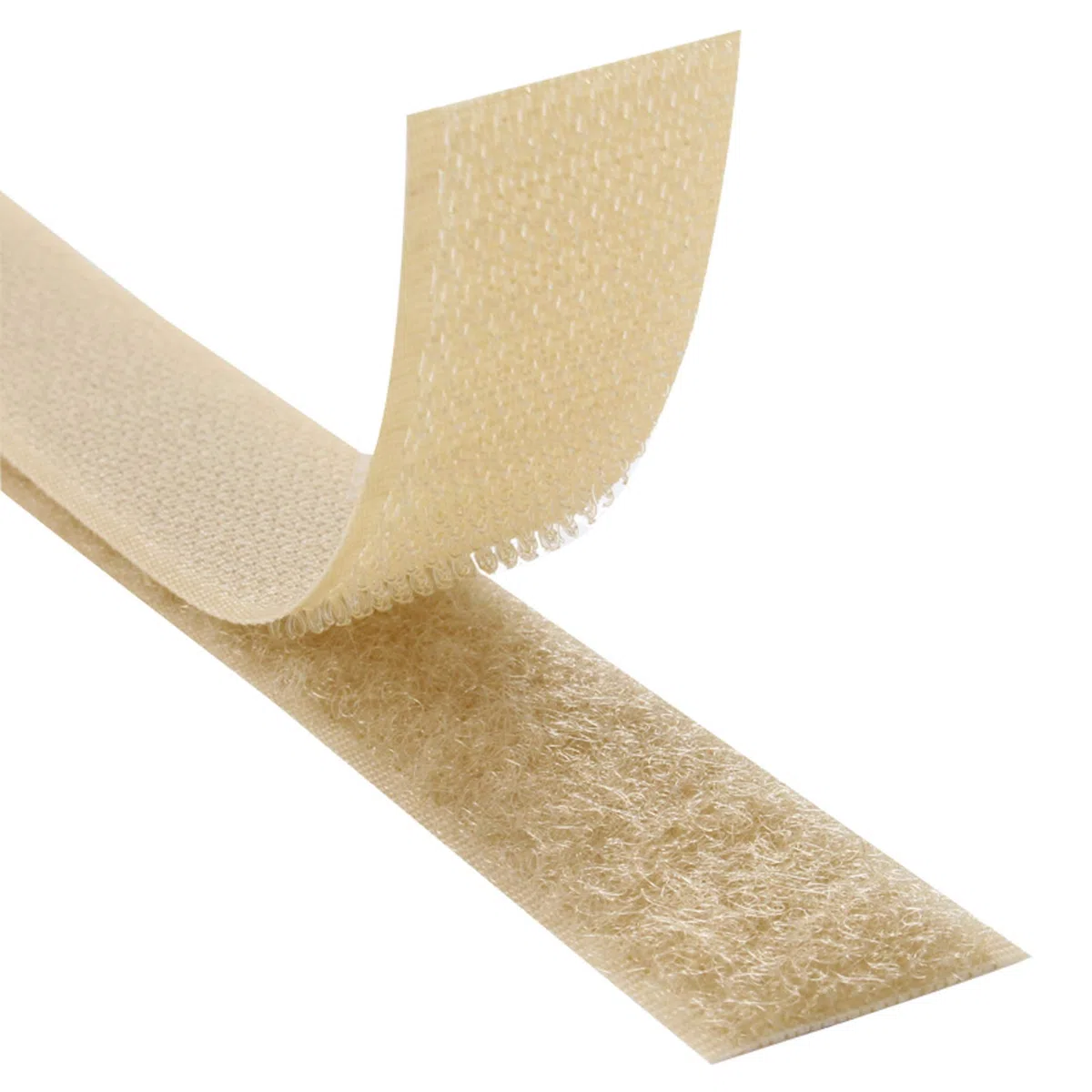 KLEBESHOP24 Cinta de gancho y lazo autoadhesiva, hook y loop/beige, 20 mm x 3 m
