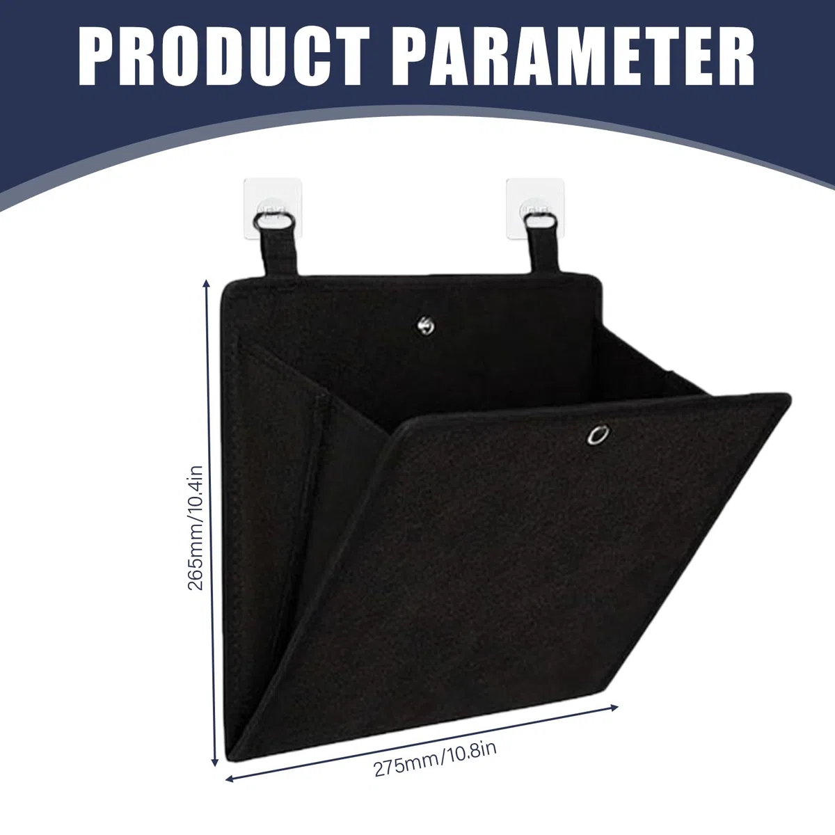 GBKDQQ 4 organizadores de zapatos colgantes con ganchos adhesivos, 26,5 x 27,5 cm, sin agujeros, bolsa de almacenamiento para colgar en la pared, apertura de 45°, plegable para caravanas, apartamentos