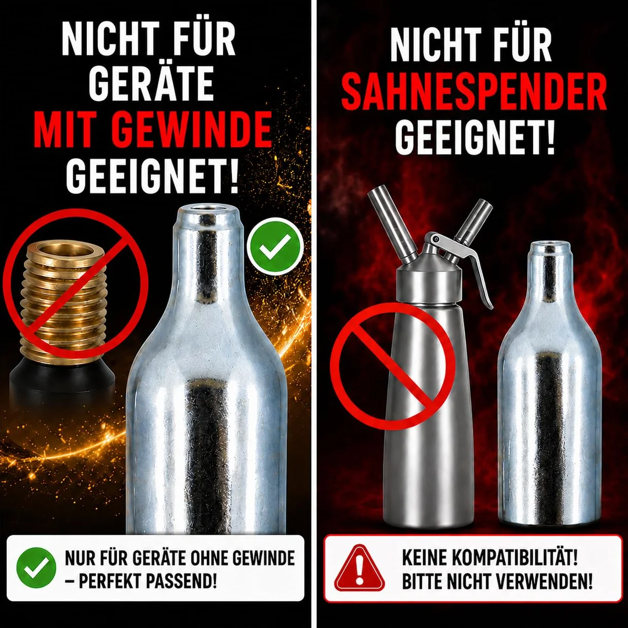 NEMT 10 cápsulas de Cerveza Co2 de 16 g y cápsulas de Bicicleta para Todos los sifón de Cerveza con cápsulas gaseosas de 16 g sin Rosca, también Compatible con Bomba de Cartucho de CO2 para