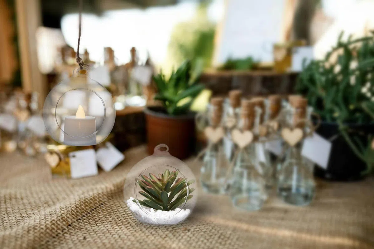 Portavelas de cristal colgante, portavelas de cristal, jarrón de cristal colgante, terrario de plantas de flores, recipiente de orbes de vidrio, micropaisaje para el hogar, oficina, boda