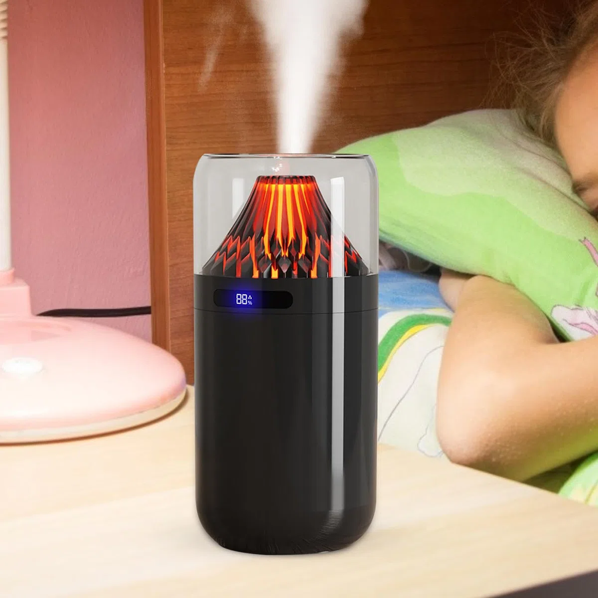 Portable Humidifier, Aromatherapy Diffuser, Ultrasonic Mist, Battery Operated, Auto Shut-Off, 3 Mist Modes, 360ml Water Tank, 1200mah Rechargeable, Bedroom, Work, Travel