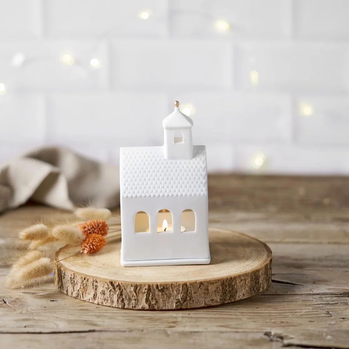 Räder Light House - Portavelas (cerámica, 14 x 8 x 7 cm), diseño de Capilla
