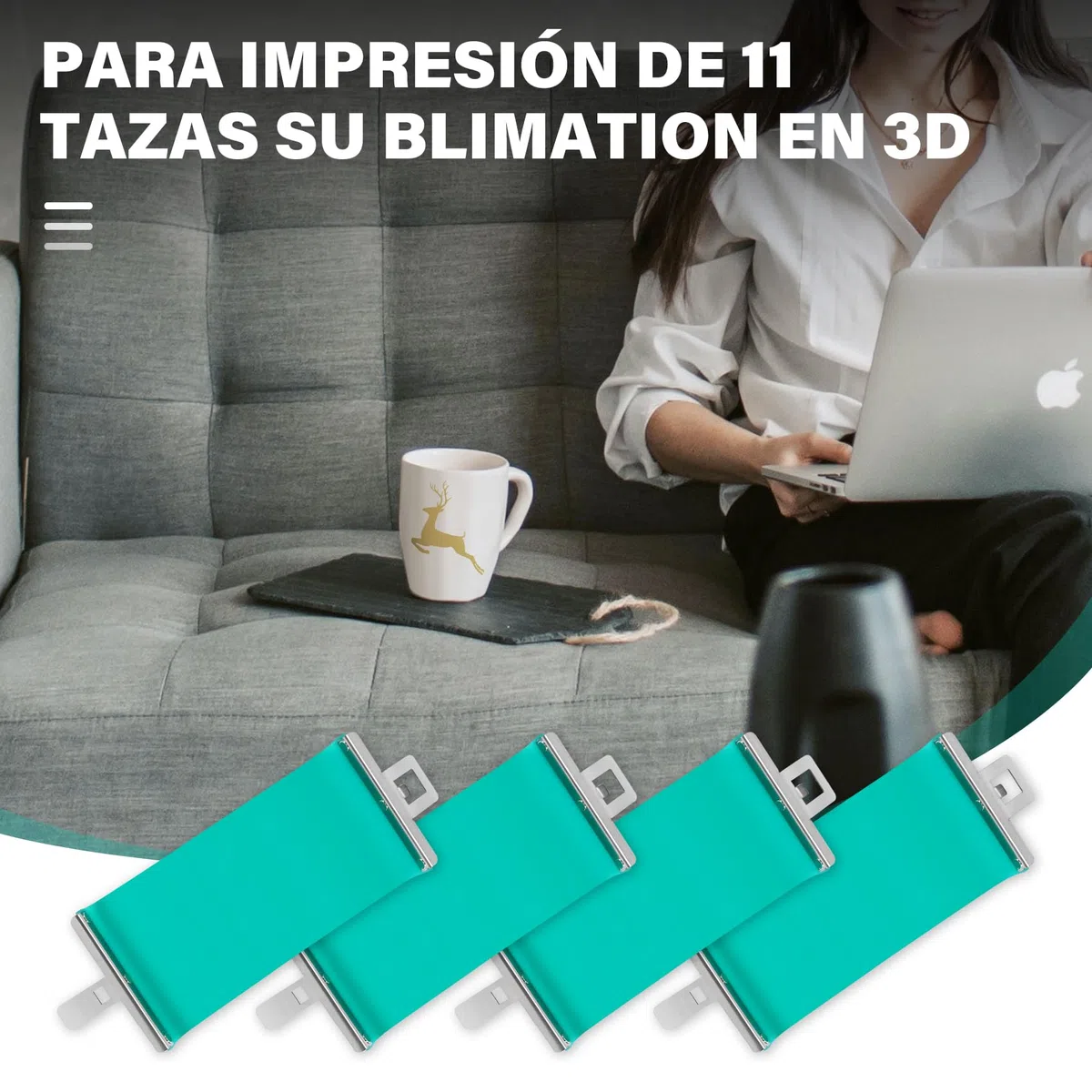 Juego de 4 vasos de silicona para sublimación de 11 oz, envolturas para sublimación en horno 3D de silicona para sublimación