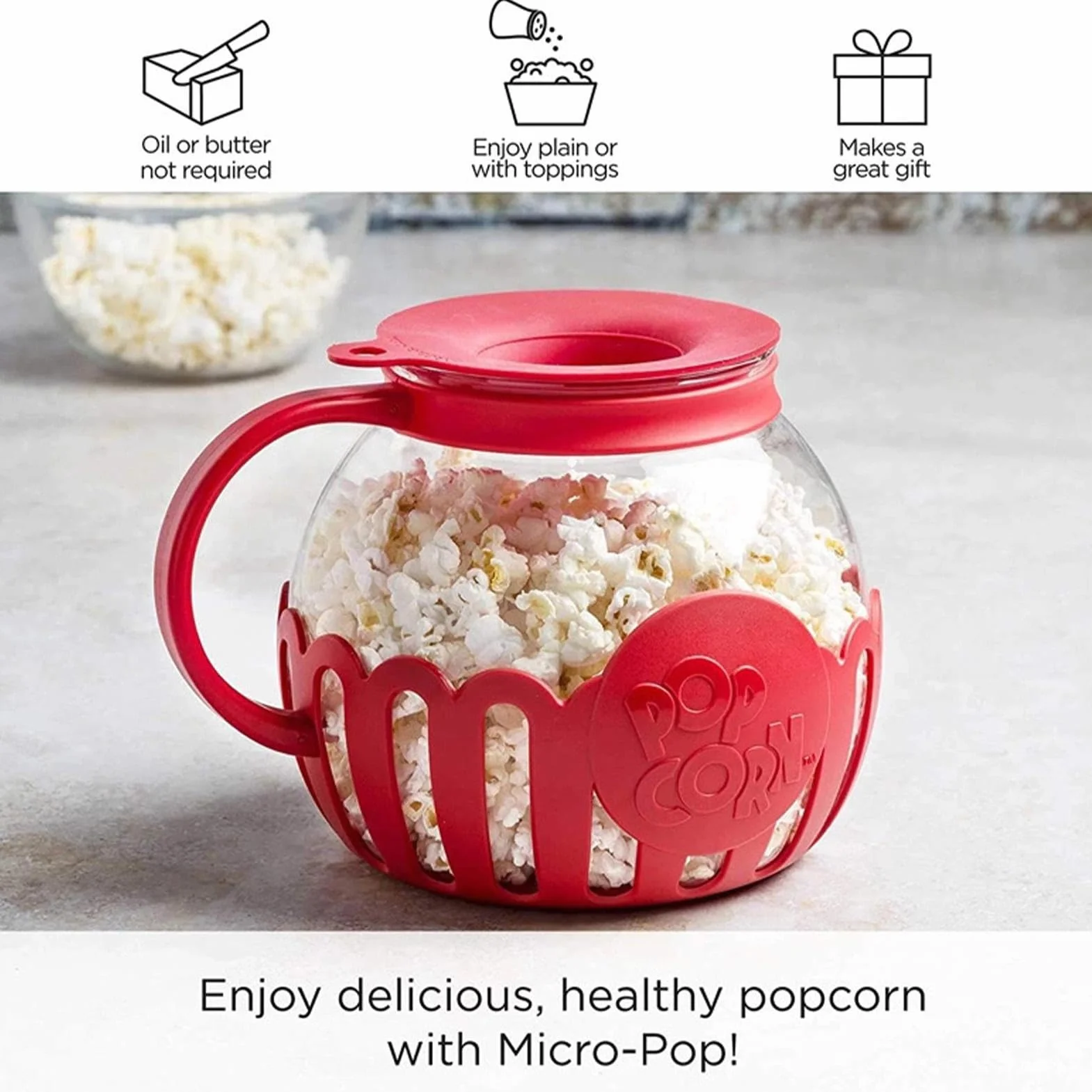 Máquina Para Hacer Palomitas De Maíz En Microondas,Cuenco Para Palomitas De Maíz De Vidrio De Borosilicato,Palomitero Microondas,alomitas De Maíz Para Microondas Poppers De Aire,Máquina Multifuncional