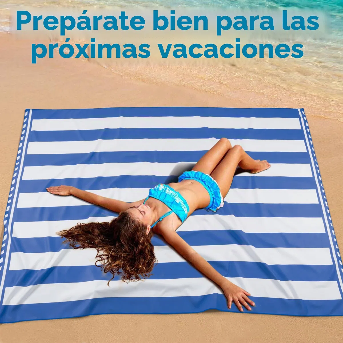 Toalla Playa XXL 200x145 cm, Toalla Grande De Microfibra De Secado RáPido, Toalla De BañO Sin Arena, Manta De Playa Mujer (Azul Oscuro)