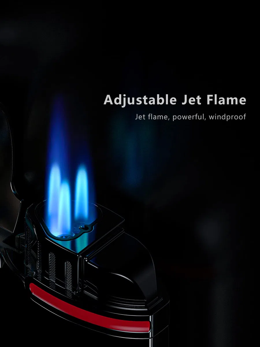 VVAY Mechero Jet Flame de Gas Recargable, 3 Llama - Sin Gas Incluido