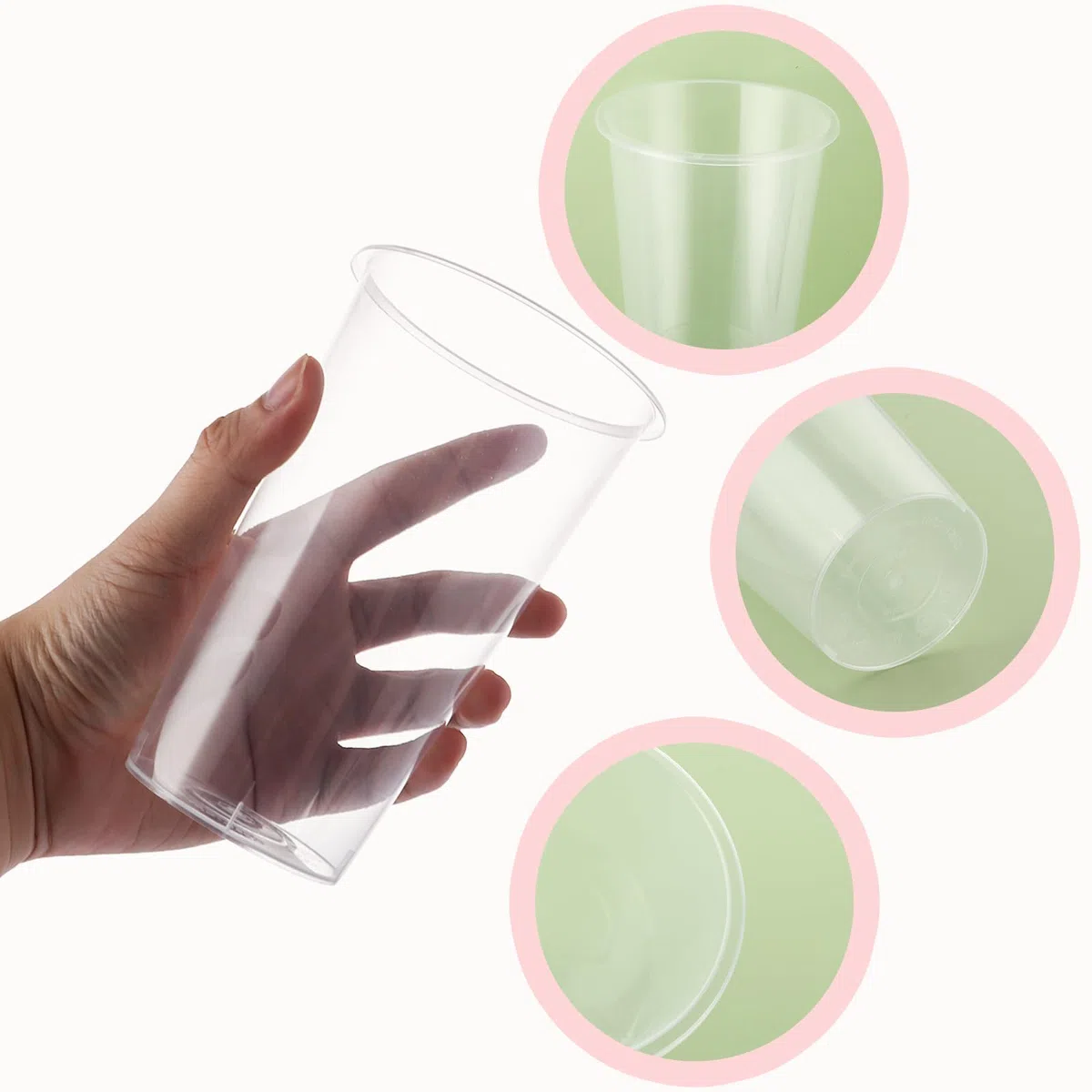 50 vasos de plástico, vasos de plástico duro de 500 ml, vasos de plástico duro de 0,5 l, reutilizables, vasos de cóctel, vasos de fiesta, para fiestas de bebidas