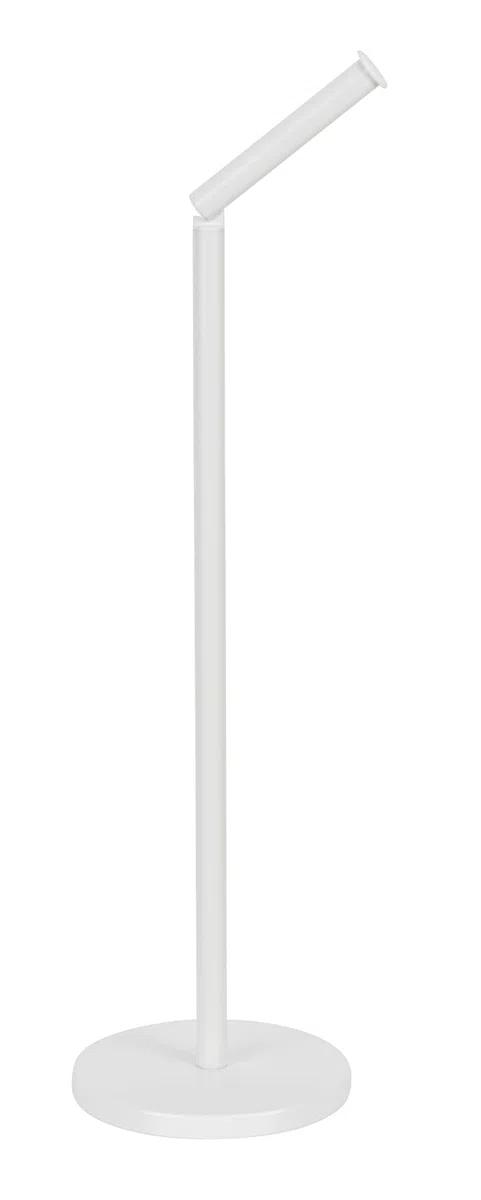 Wenko Portarrollos de pie 2 en 1 Blanco Mate, Acero, 21 x 55 x 17 cm, Blanco