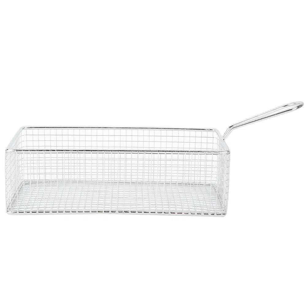 Nikou Cesta Freidora Mini, Mini Cesta de Acero Inoxidable para Patatas Fritas, Cesta para Freír Alimentos Fritos, 21,5x10,6x6,6cm, Herramienta de Cocina para Patatas Fritas y Aperitivos