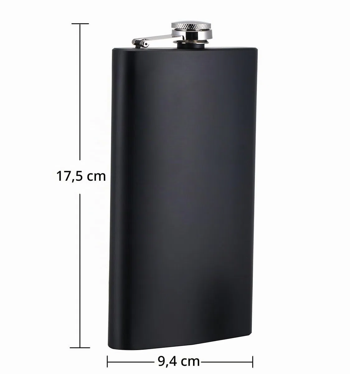 taneaxon 12 oz negro bolsillo de acero inoxidable Whisky Licor Petaca con embudo libre
