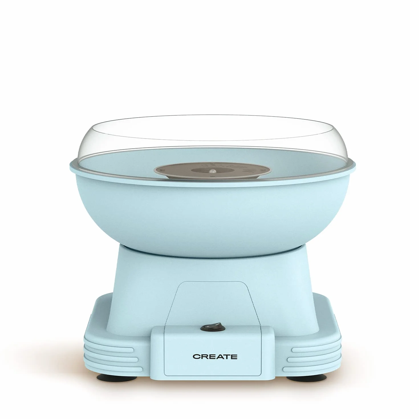 CREATE/COTTON CANDY MAKER/Máquina de algodón de azúcar Azul / 500W. diseño retro. patas antideslizantes. sitema de seguridad anti recalentamiento