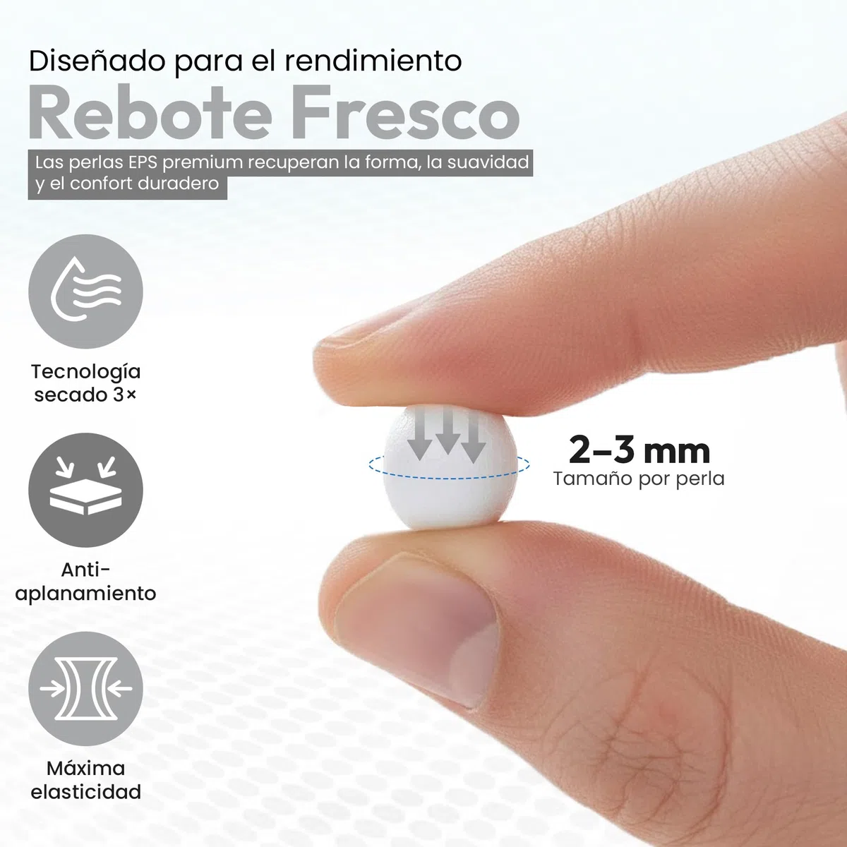 Bolsa perezosa original EPS relleno de puf de perlas pelotita de espuma de poliestireno rellena el paquete de relleno para pufs, cojines de asiento, cojines para el cuello y mucho más. (10 Litros)