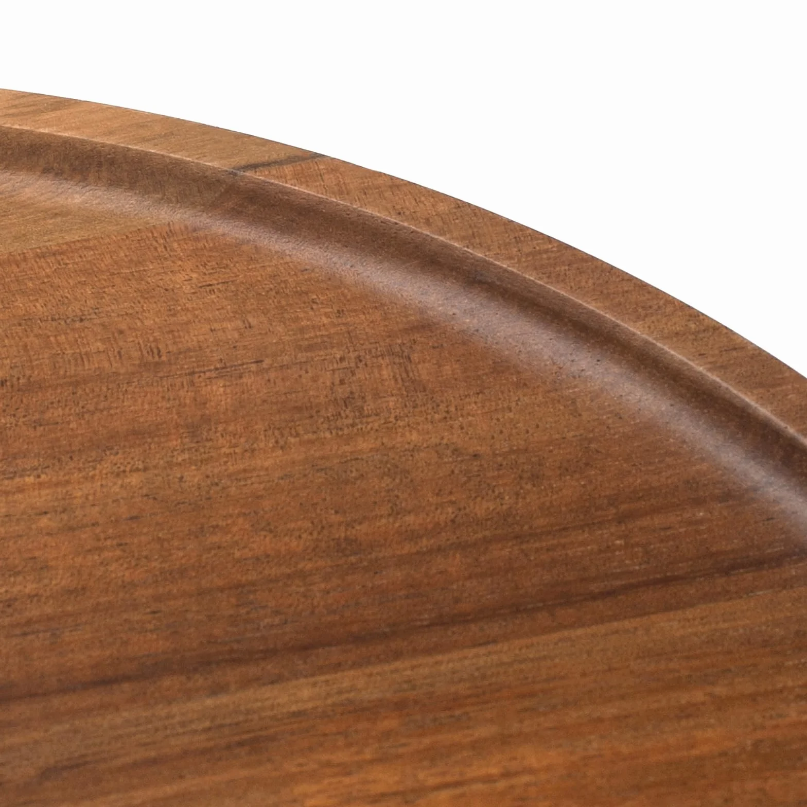 Bandeja Redonda de Madera, Bandeja de Madera de Acacia, Bandeja Decorativa para Mesa de Café, Cocina, Sala de Estar (25 x 25 x 2 cm)