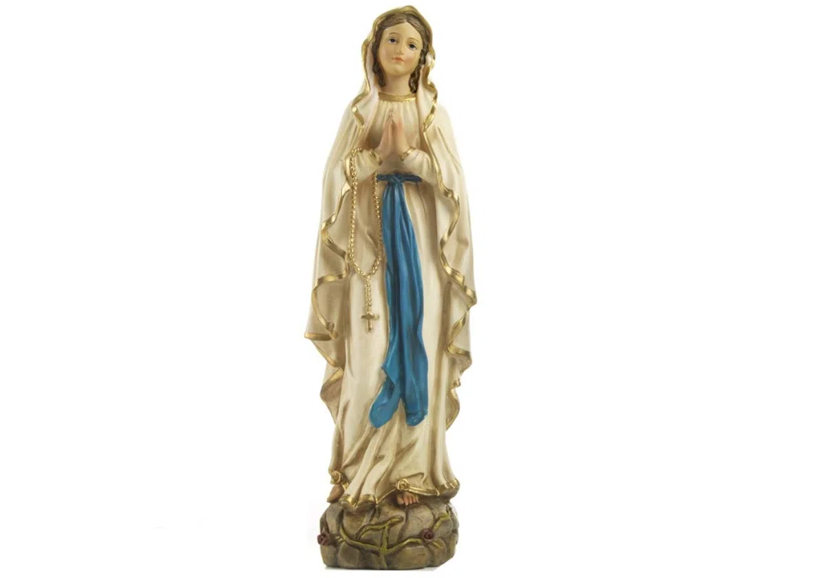 PABEN Estatua de la Virgen de Lourdes 12 cm de resina
