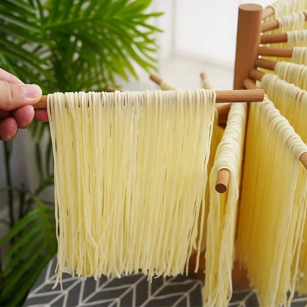 Rejilla Para Secar Pasta, Rejilla Para Secar Pasta De Madera, Secadora Plegable Para Fideos Espaguetis, Rejilla Para Colgar Pasta Con Varillas De Suspensión, Percha Para Fideos Frescos Caseros Para