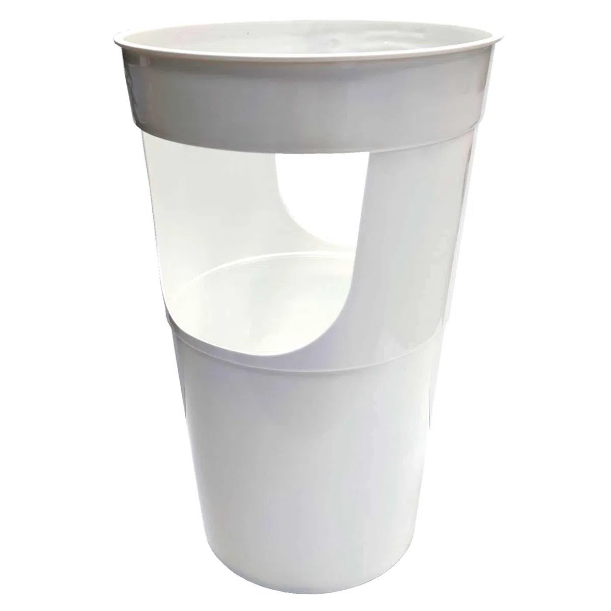 AC – Paragüero – Fabricado en plástico – Forma Redonda – Ideal para el hogar o el Trabajo – Ø 28 x 45,5 cm – Color Blanco
