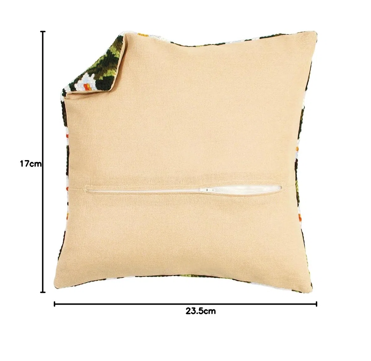 Vervaco Kit Dorso De Cojín con Cremallera Crudo Accesorios De Punto De Cruz ca. 45 x 45 cm Telas Costura Parte Trasera para Cojín Manualidades Adultos Decoracion Bordar Kit