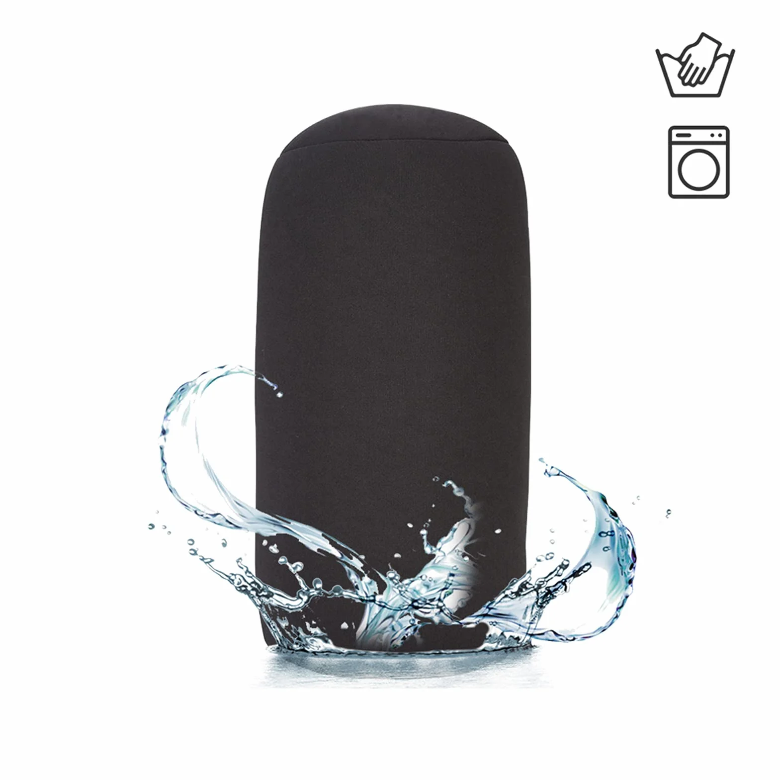 Micro Mini Almohada para Dormir, Soporte para el Cuello, Rollo de Microcuentas, Cojín para la Espalda, Relajante para la Cabeza, el Cuello y la Muñeca, Colorido, Súper Suave (Negro)