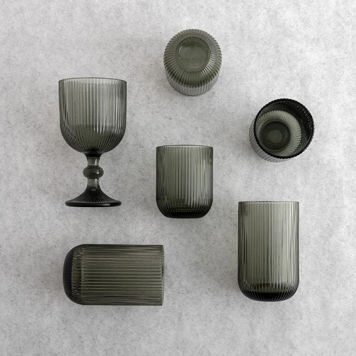 Bidasoa Fosil Set 6 Vaso Bajo Vidrio 28cl Otros Vidrios Reciclable