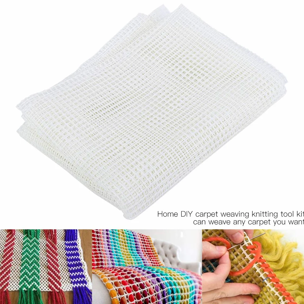 Tela de Malla para Tejer Alfombras, Fibra de Vidrio, Larga Vida útil, Alfombra, Malla, Ropa para Textiles para el Hogar(Paño de malla 150 * 100 cm)