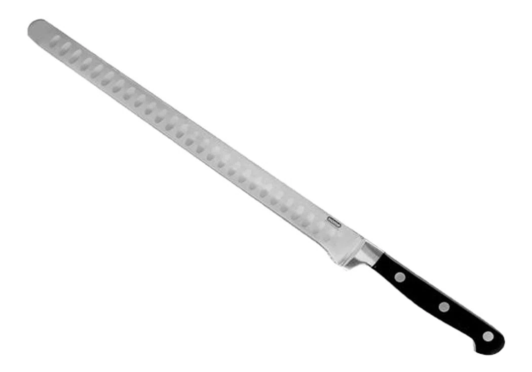 Home Professional Coltello per Salmone, Acciaio INOX, Nero, 28 cm