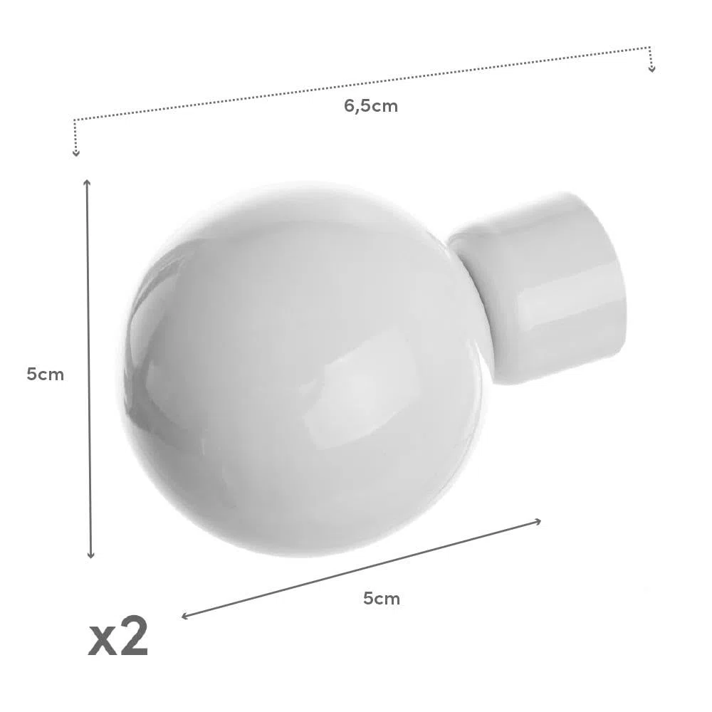 LOLAhome - Set de Barra de Cortina Extensible Blanca de Metal, 120-210 cm con Escuadras y Terminales. Fácil instalación en Pared o Techo para Colgar visillos y Dar un Toque de Elegancia.