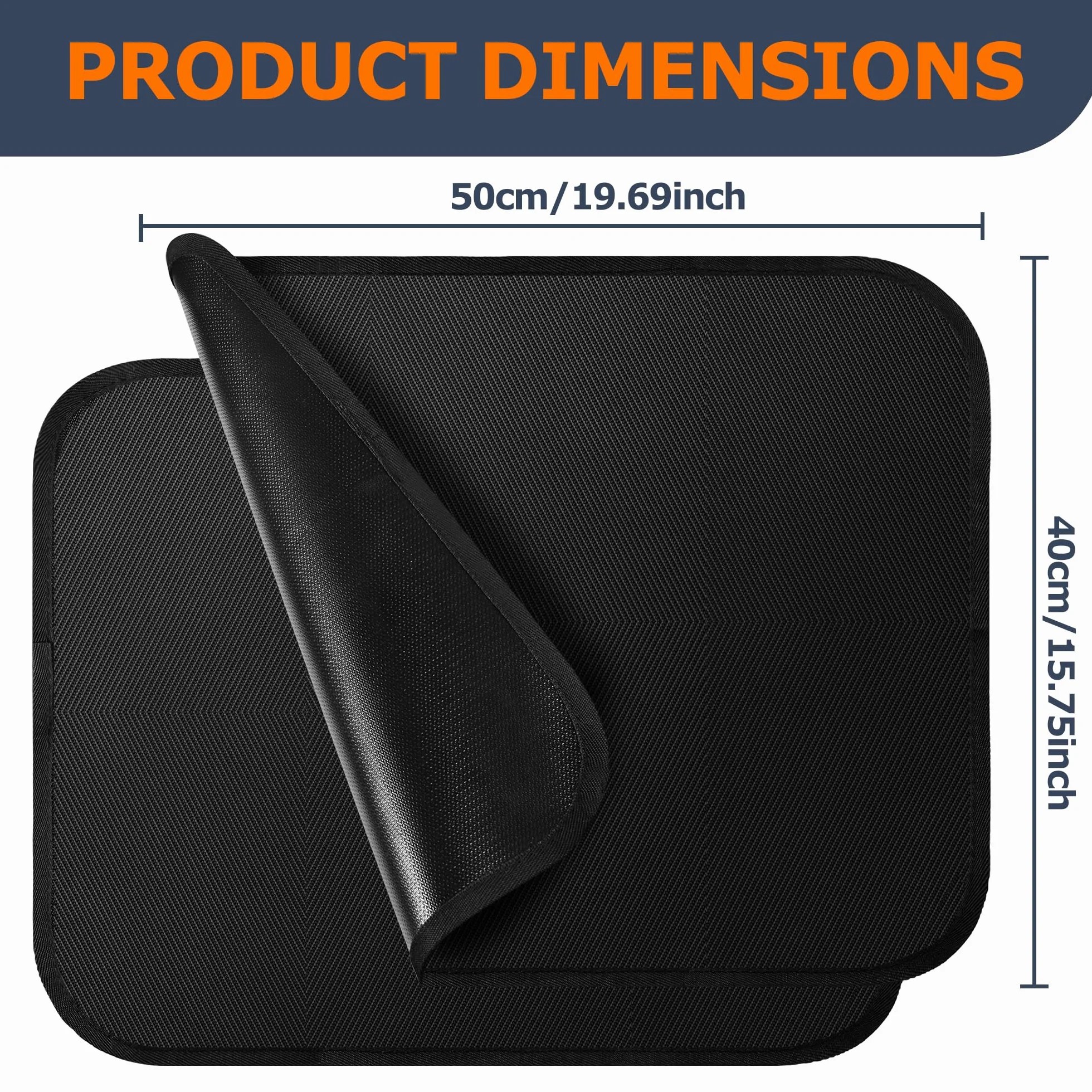 2 Piezas Protector Encimera Cocina, Protector Encimera para freidora de aire, Tapete De Silicona 40x50 cm, tapete térmico para cafetera, microondas y tostadora