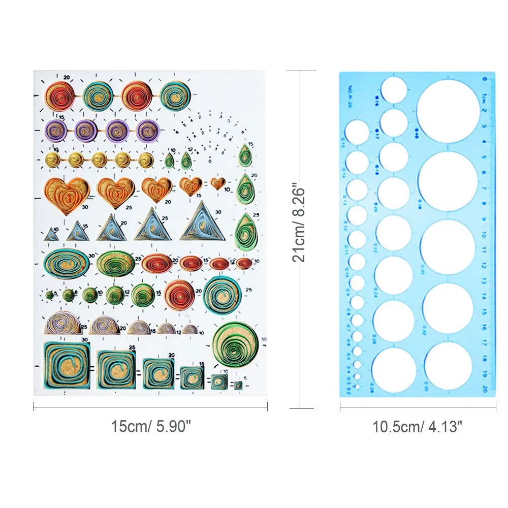 Woohome Set de Papel de Filigrana con 10 Herramientas de Quilling y 34 Colores de 700 Tiras de Papel Quilling