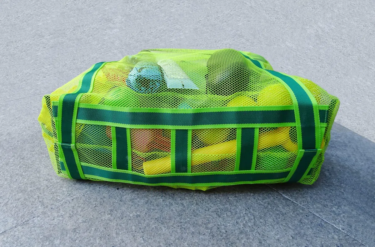 Leberna Bolsa de playa de malla grande, plegable, ligera, resistente, para juguetes