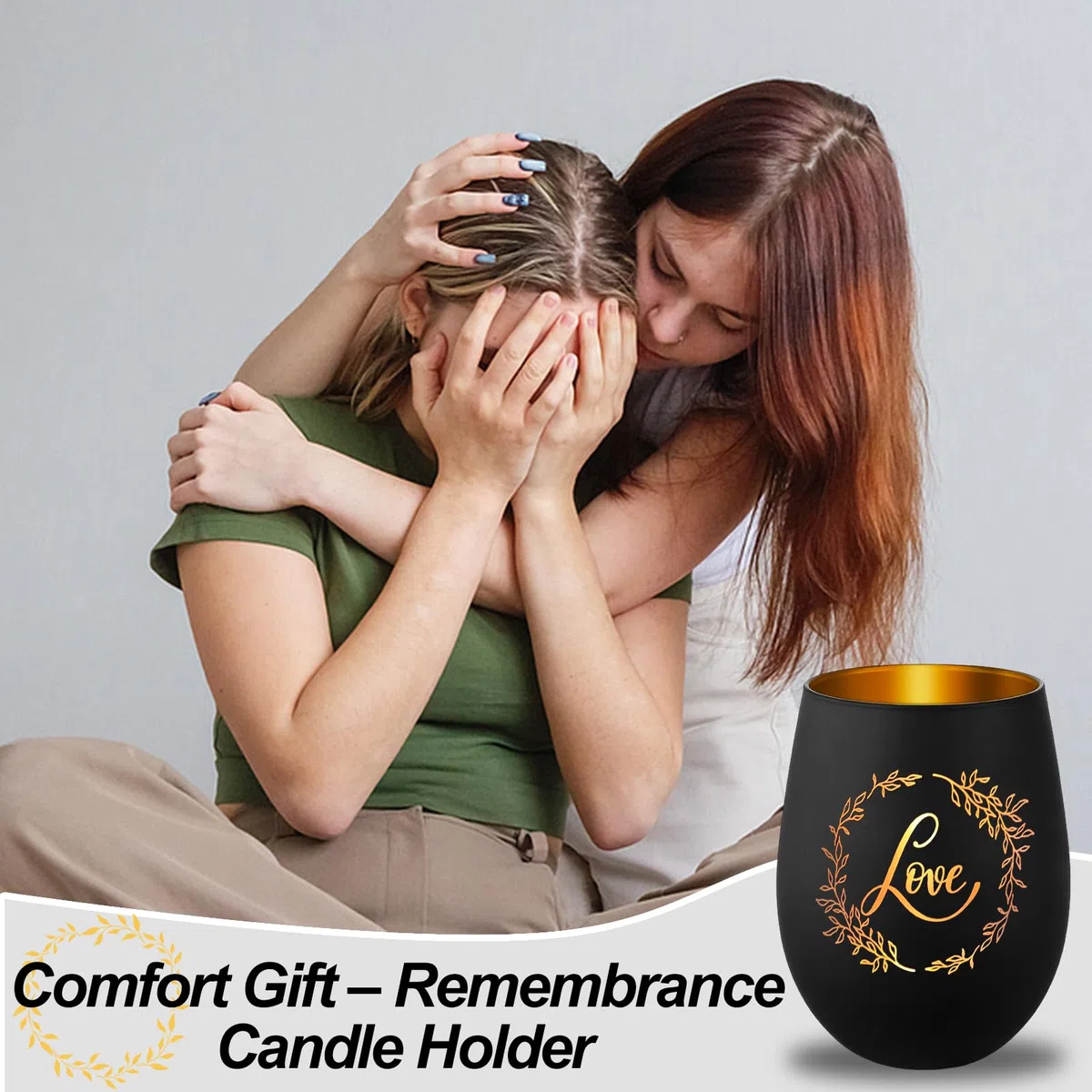 Regalo de luto, luz de luto, portavelas con grabado – En conmemoración de nuestros seres queridos, vela de luto, regalos para luto para funerales, regalos para tumbas