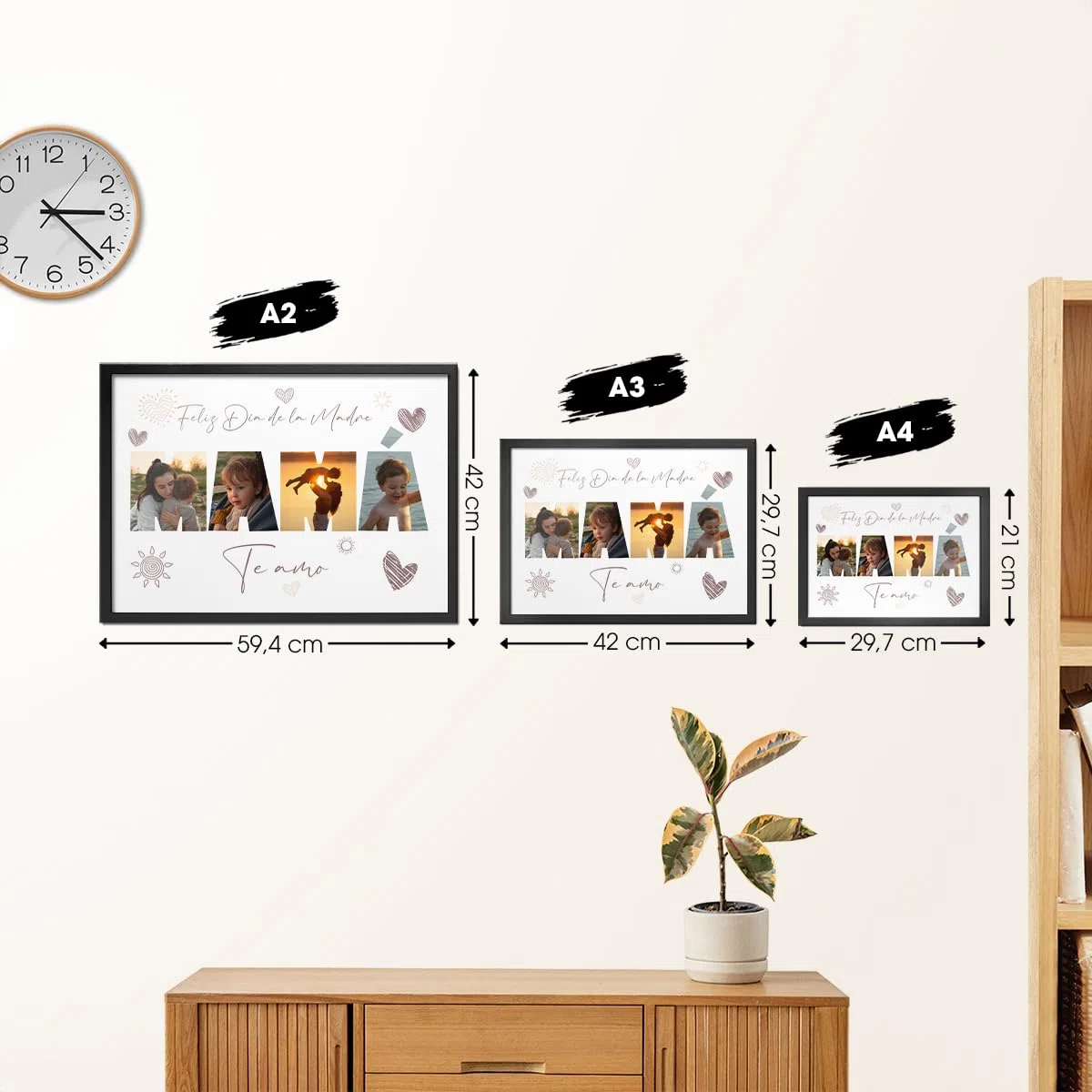 Cuadro Personalizado, Regalo Dia de la Madre Personalizado, Dia de la Madre Regalos Personalizados, Regalo Personalizable para el Día de la Mamá, Regalos para Mamá, Cuadro A4, A3, A2
