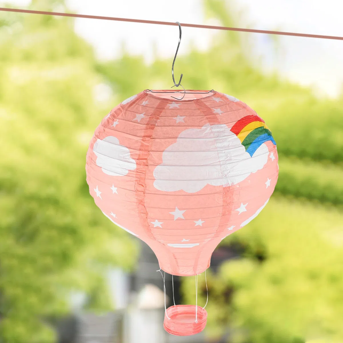 Papel Colgantes Reutilizables y Fáciles de Colgar Forma de Aerostático Pack de 3 Piezas Decoración Única para Bodas y Fiestas al Aire Libre