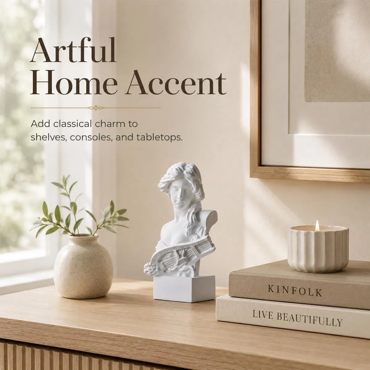 Figura decorativa de busto de mitología griega de 6 pulgadas, estatuas de Artemisa y figuras de diosa romana para práctica de bocetos, estatuas y esculturas estéticas
