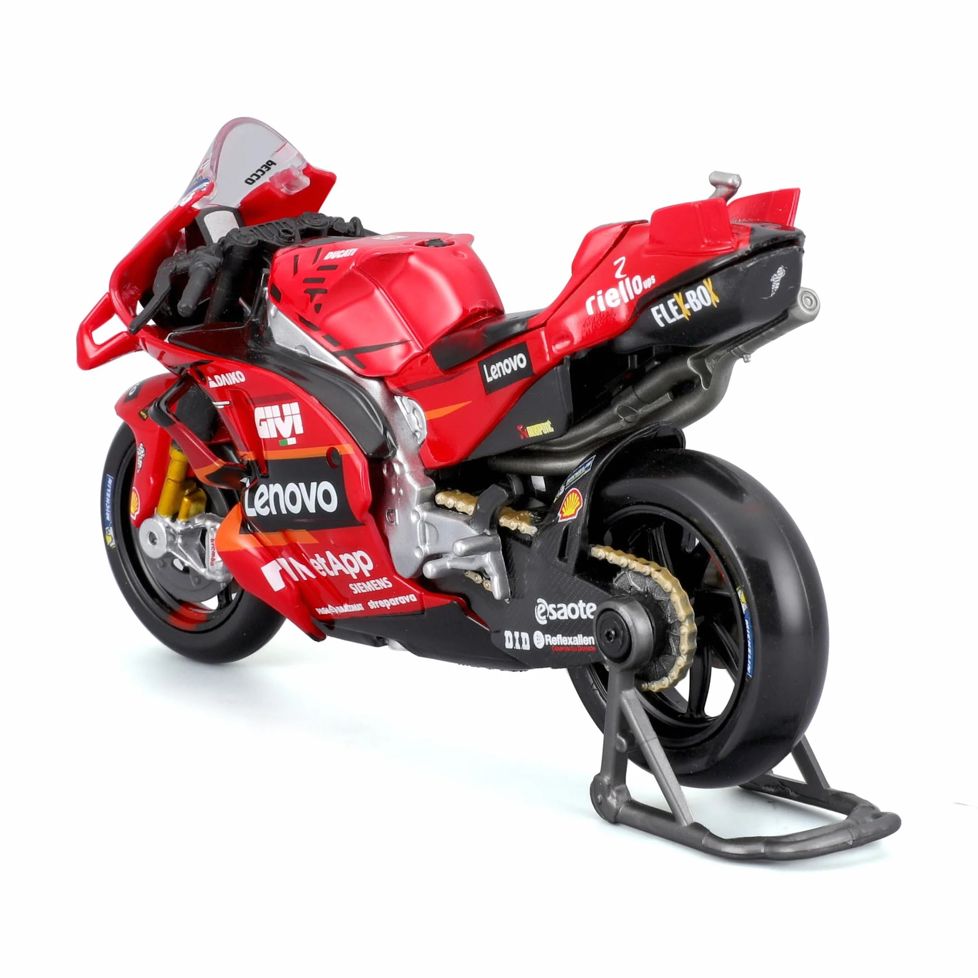 Maisto - Ducati Lenovo Team 2023 Bagnaia #1 - Maqueta Realista de Moto a Escala 1:18, Licencia Oficial Ducati, Edad Recomendada 3+ años